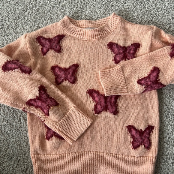 Epic Threads Other - Epic Threads Butterfly Patterned Pink Sweater 2T
